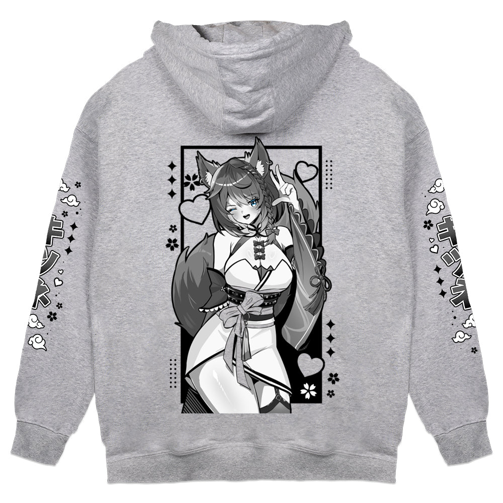 SarahAces "Mikon" Gray Hoodie
