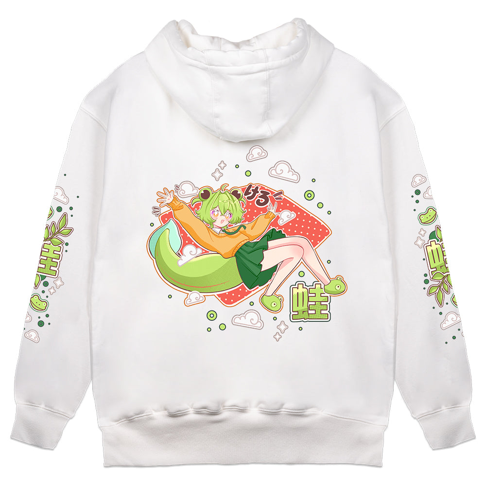 Keromii Kero "Shiny Froggie" White Hoodie
