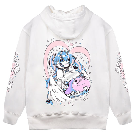 Angelbitez "The Angel & The Nom" White Hoodie