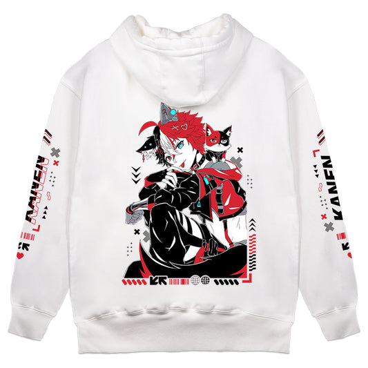 Kanenh "Techwear" White Hoodie