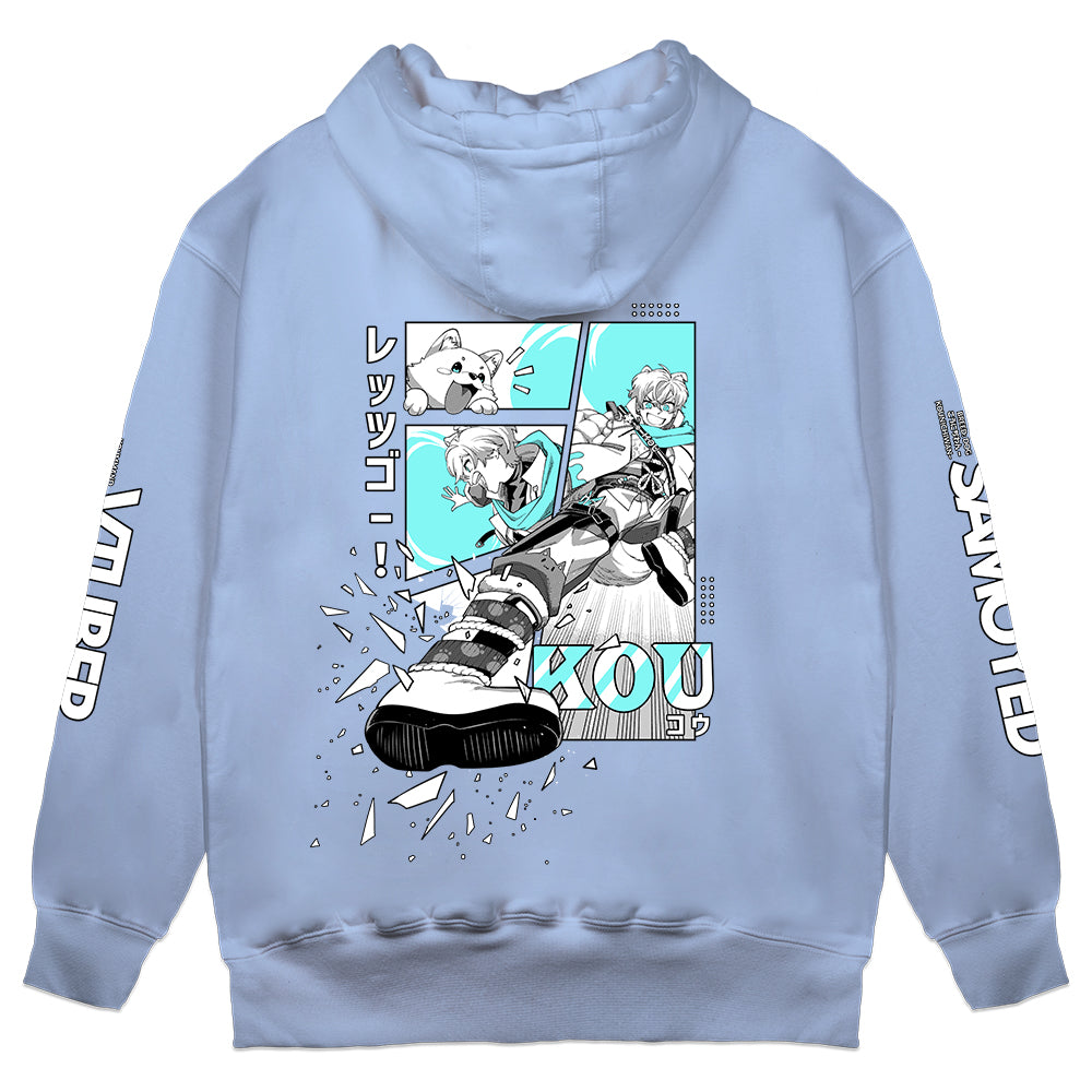 Koummand "Let's Go, Kou!" Blue Hoodie