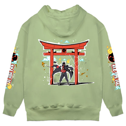 ShibaSeto "Torii Gate" Green Hoodie