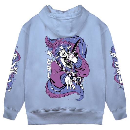 yanderegg Yandere Tentacles Light Blue Hoodie
