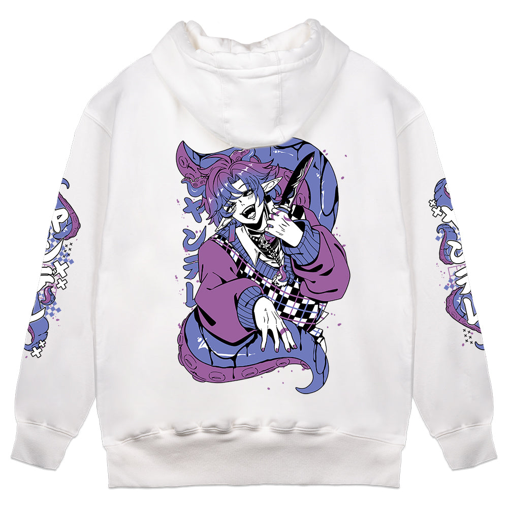 yanderegg Yandere Tentacles White Hoodie
