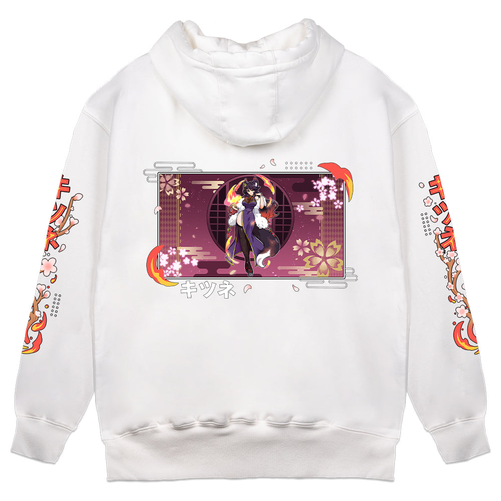 FireLordBrooke "Flames" Hoodie - White