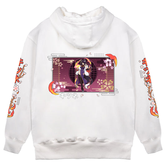 FireLordBrooke "Flames" Hoodie - White