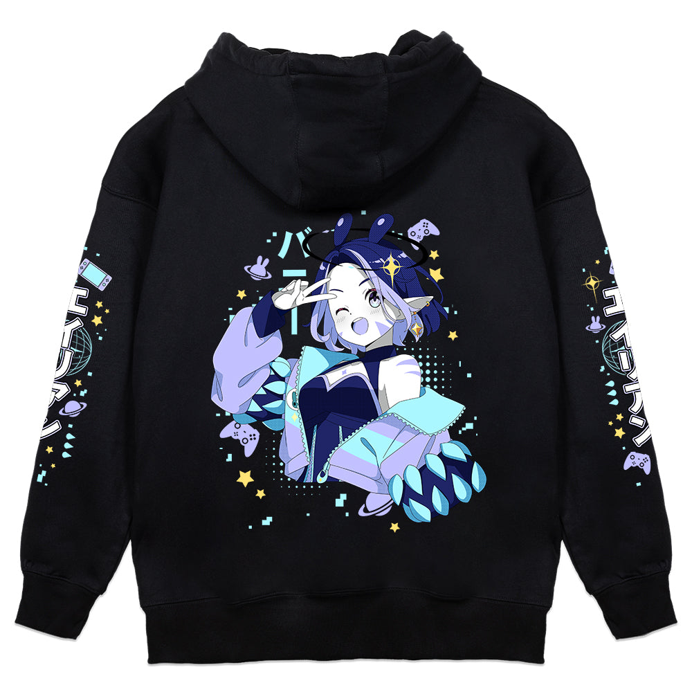 Poko Bun "Peace" Hoodie - Black