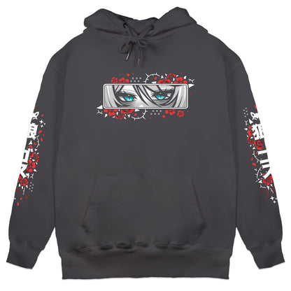 Luna Bella "Bleeding Roses" Hoodie - Charcoal