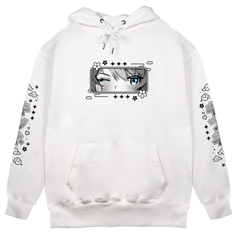 SarahAces "Mikon" White Hoodie