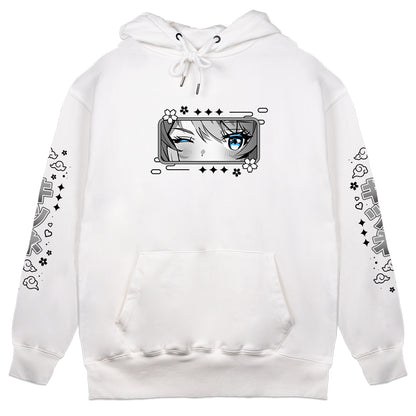 SarahAces "Mikon" White Hoodie