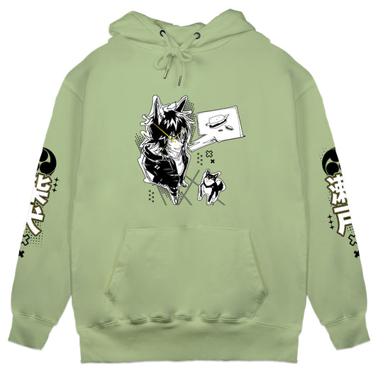 ShibaSeto "Burger" Green Hoodie