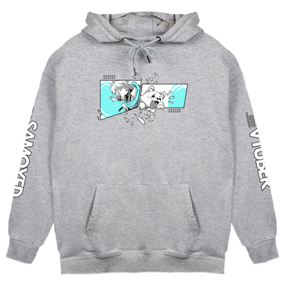 Koummand "Let's Go, Kou!" Gray Hoodie