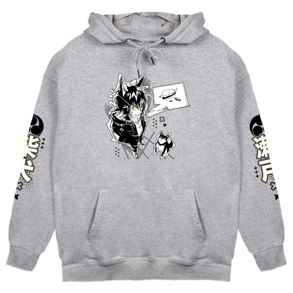 ShibaSeto "Burger" Gray Hoodie