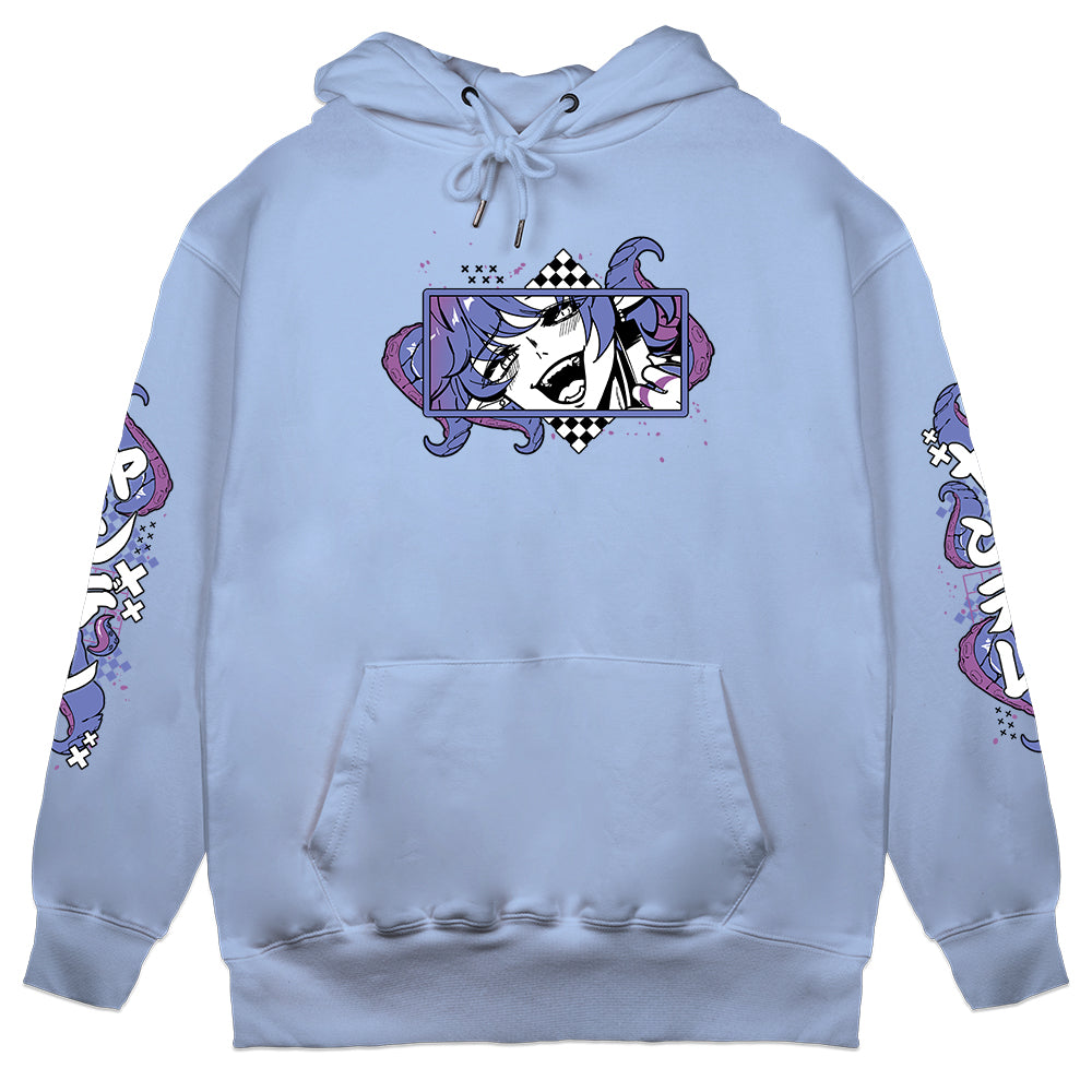 yanderegg Yandere Tentacles Light Blue Hoodie