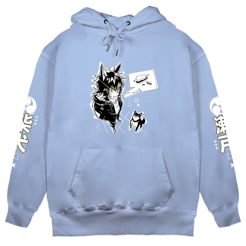 ShibaSeto "Burger" Light Blue Hoodie