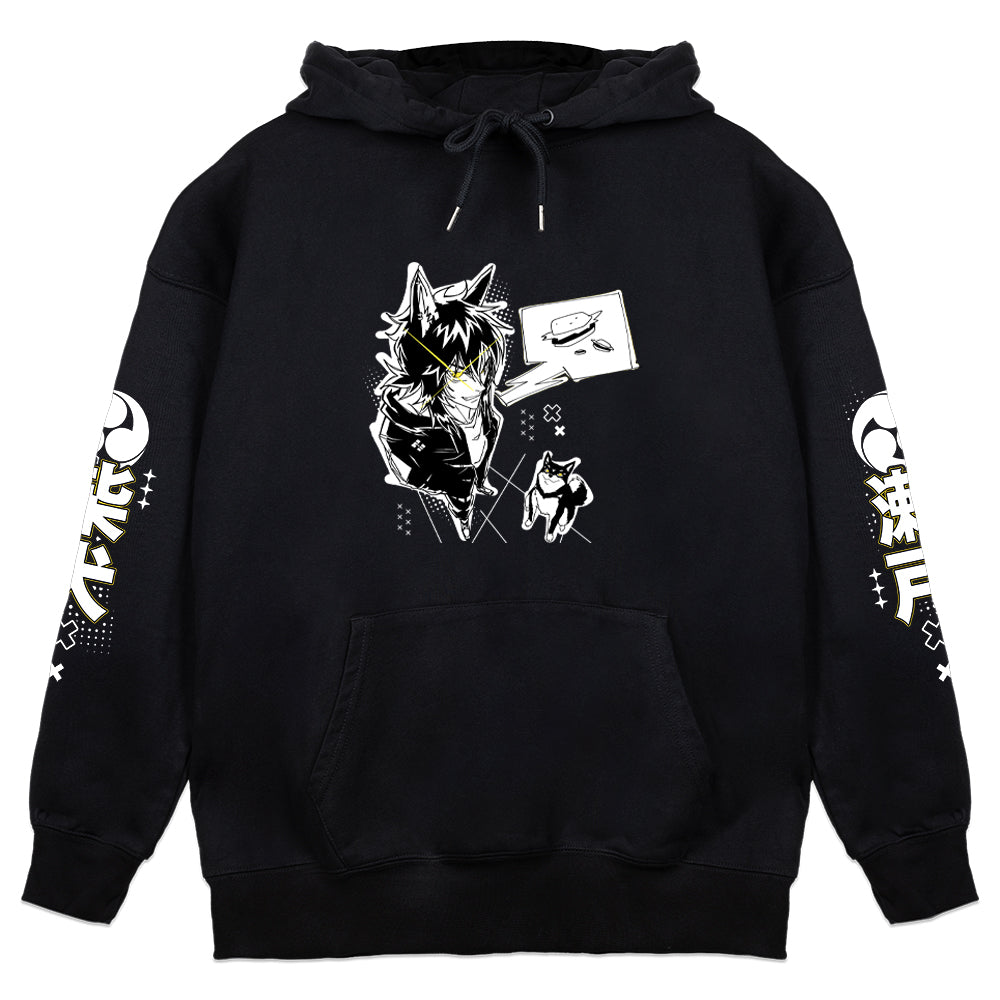 ShibaSeto "Burger" Black Hoodie