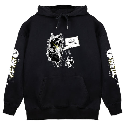 ShibaSeto "Burger" Black Hoodie