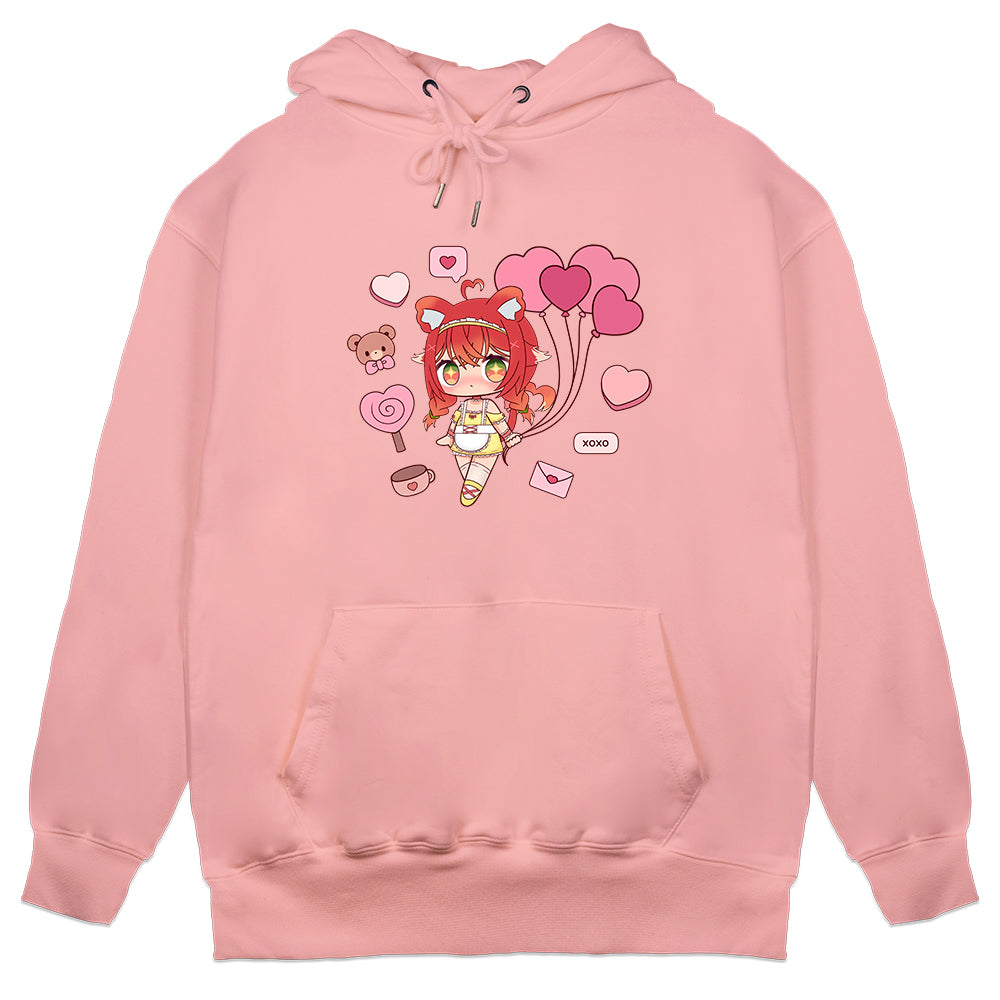 Niwwu Balloons Chibi Pink Hoodie