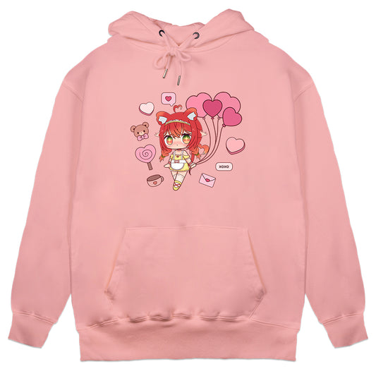 Niwwu Balloons Chibi Pink Hoodie
