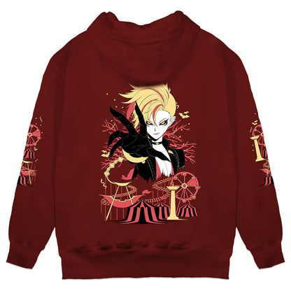 MarinGoRound Tent of Twisted Terror Hoodie in dark red