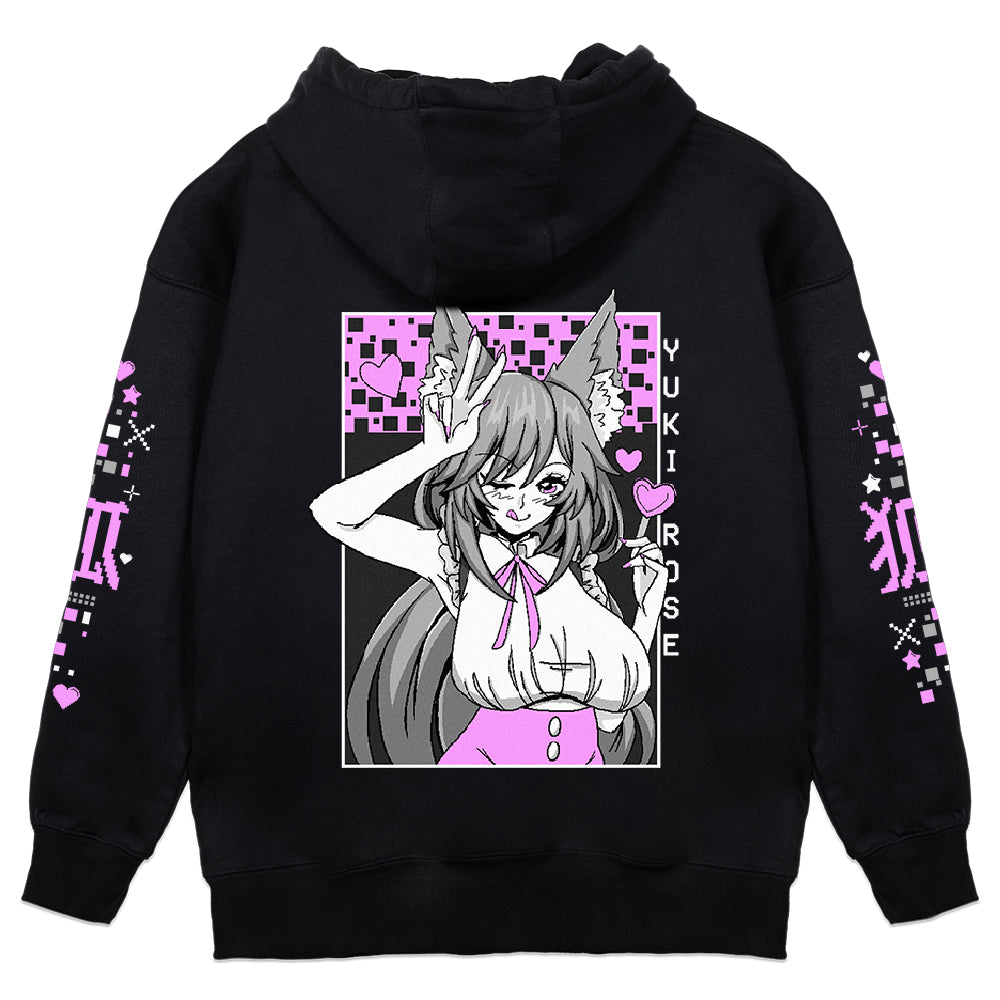 PrincessYukiRose Hearts Hoodie - Black