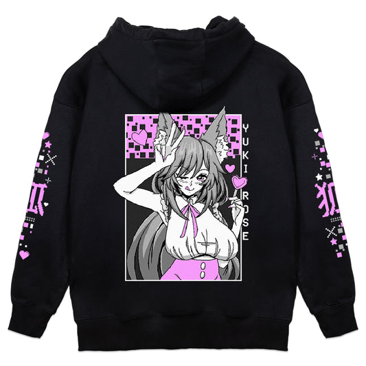 PrincessYukiRose Hearts Hoodie - Black