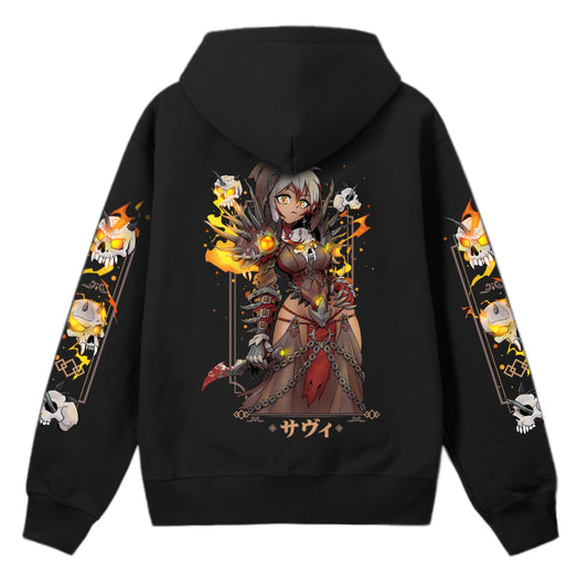Savi Burning Skulls Hoodie