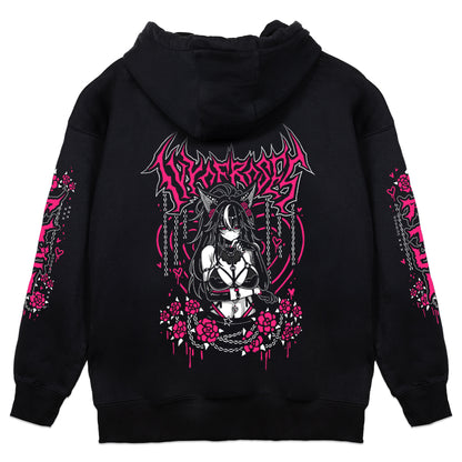 IvyOfRoses RoseRave hoodie - Black