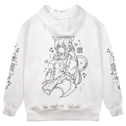 liljuju Cafe Cat Hoodie