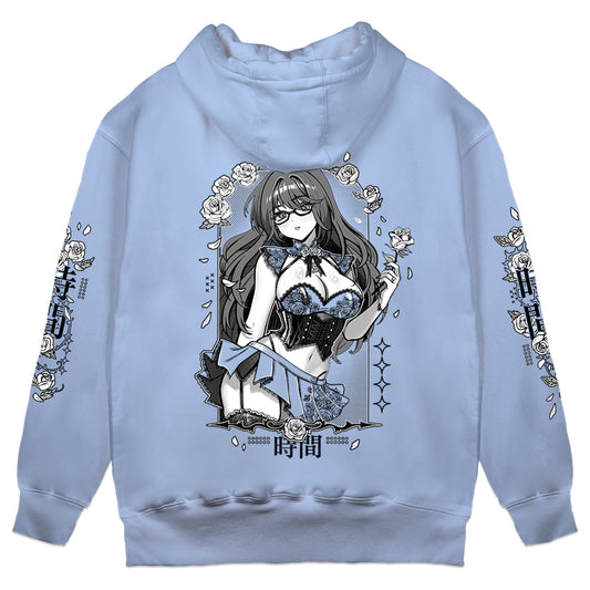 NomadicWhovian Waifu Light Blue Hoodie
