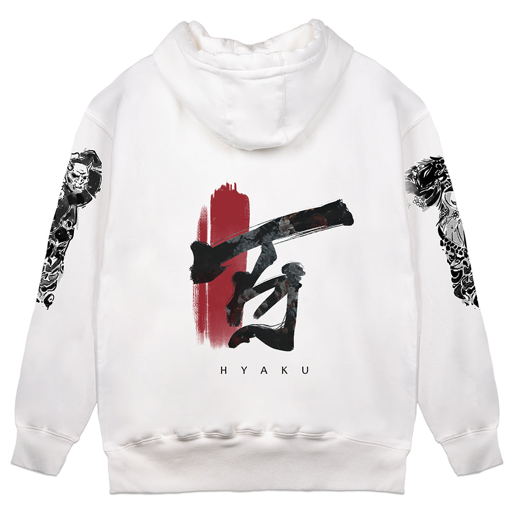 Hyaku Yakuza White Hoodie