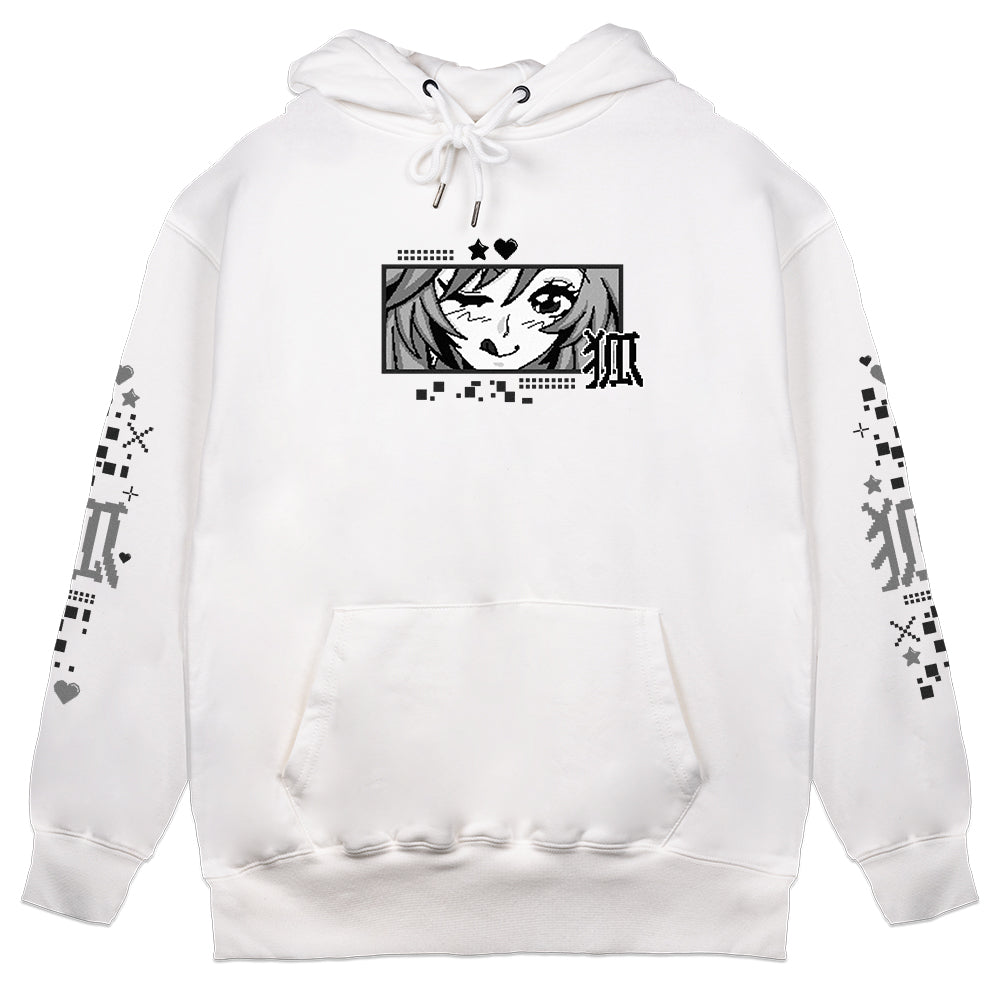 PrincessYukiRose Hearts Hoodie - White