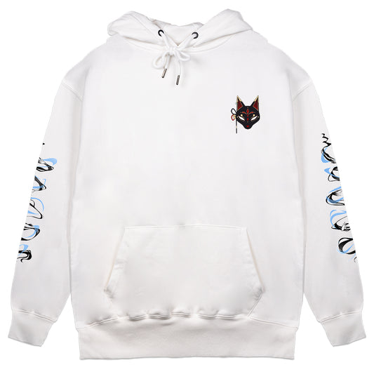 Ashie Masked Hoodie - White