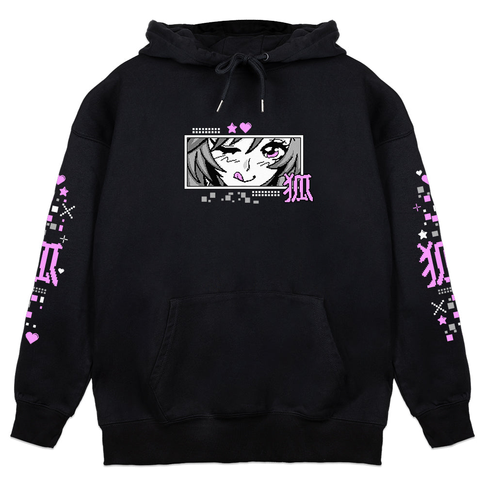 PrincessYukiRose Hearts Hoodie - Black