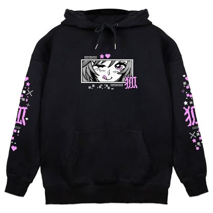 PrincessYukiRose Hearts Hoodie - Black