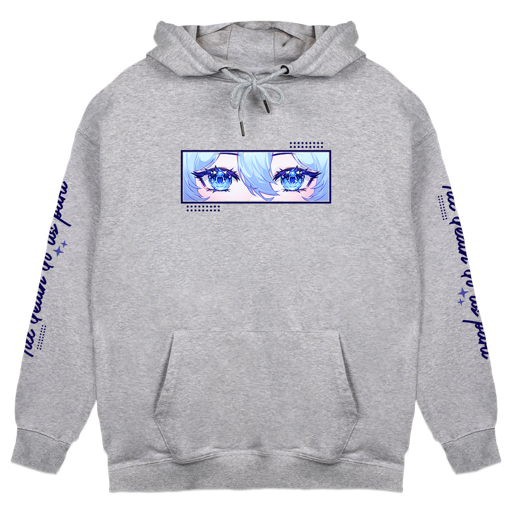 CharlotteVeil Bright Eyes Heather Grey Hoodie
