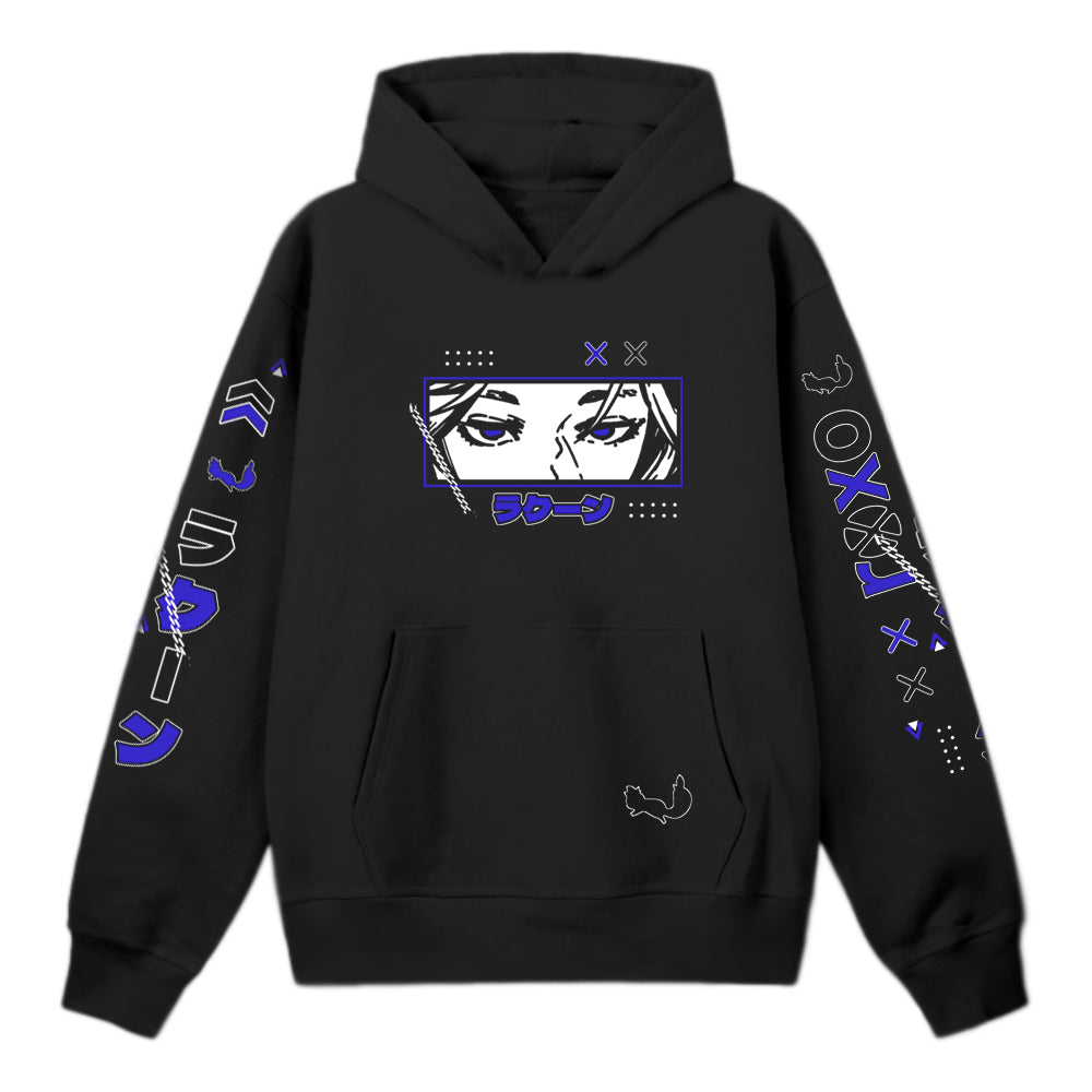 roxoah Indigo Raccoon Hoodie