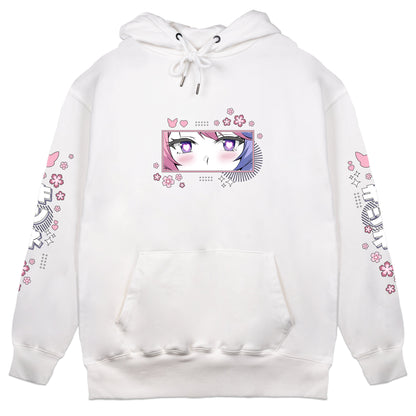 Nerosune Sakura Fox White Hoodie