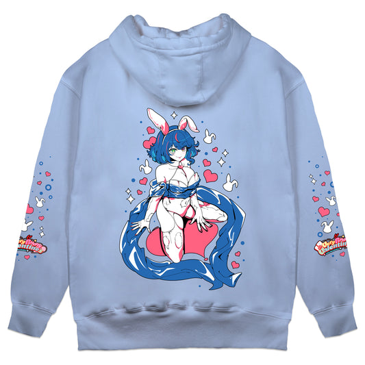 Mischief.EVE "Very Bunny Valentine's" Hoodie - Light Blue
