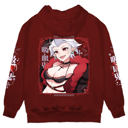 NosferyVT "Vampire" Hoodie - Dark Red