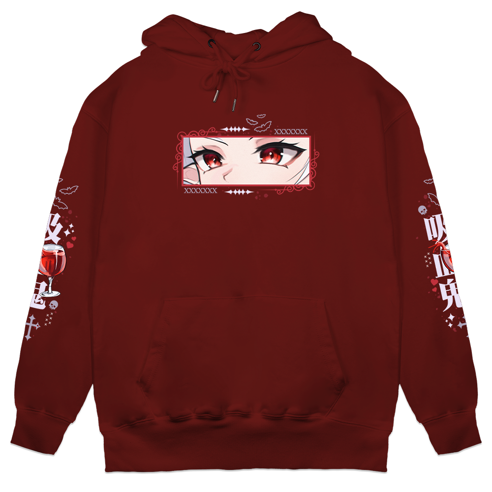 NosferyVT "Vampire" Hoodie - Dark Red