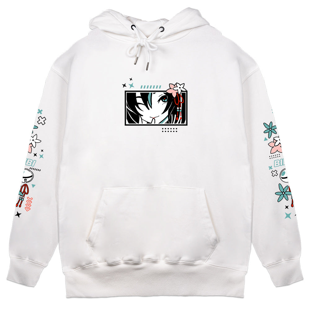 BIBI Sakura Selfie White Hoodie