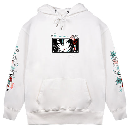 BIBI Sakura Selfie White Hoodie