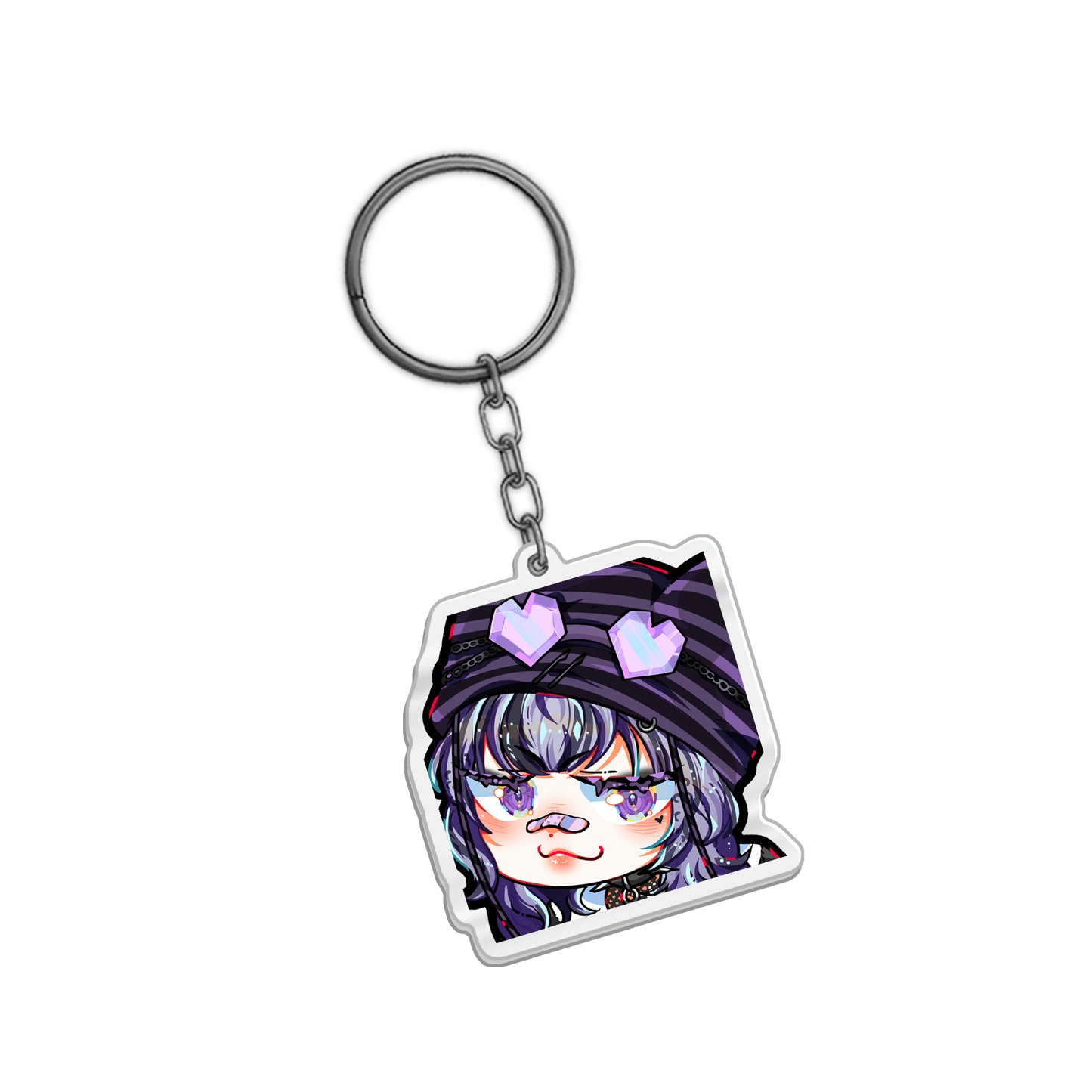 InstantKitty "Chibi Punk Smug" Keychain