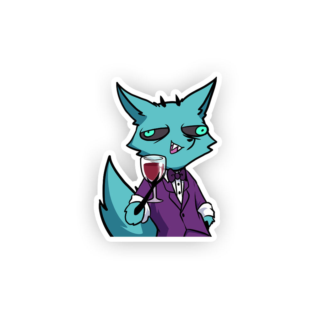 IsamaraArt Blue Guy Wine Sticker