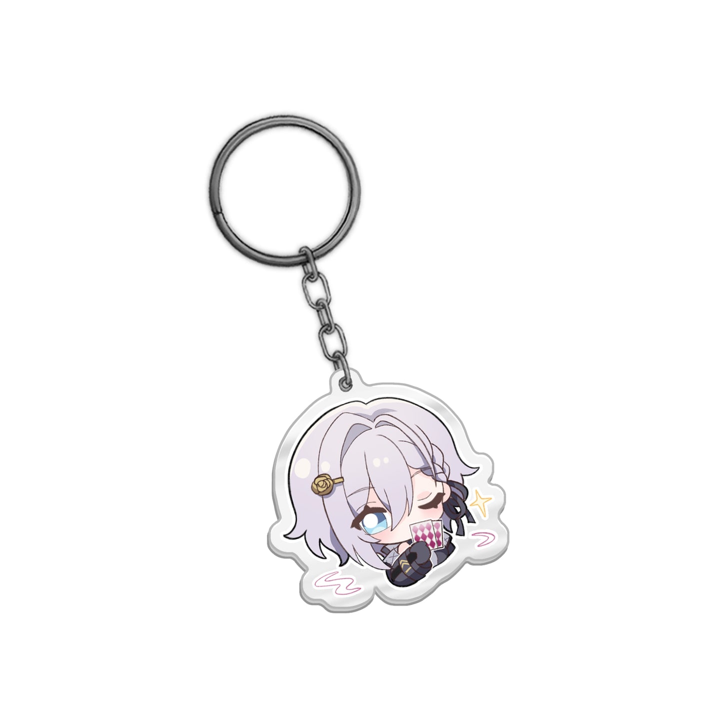 JustAsuraa "Cards Wink" Acrylic Keychain
