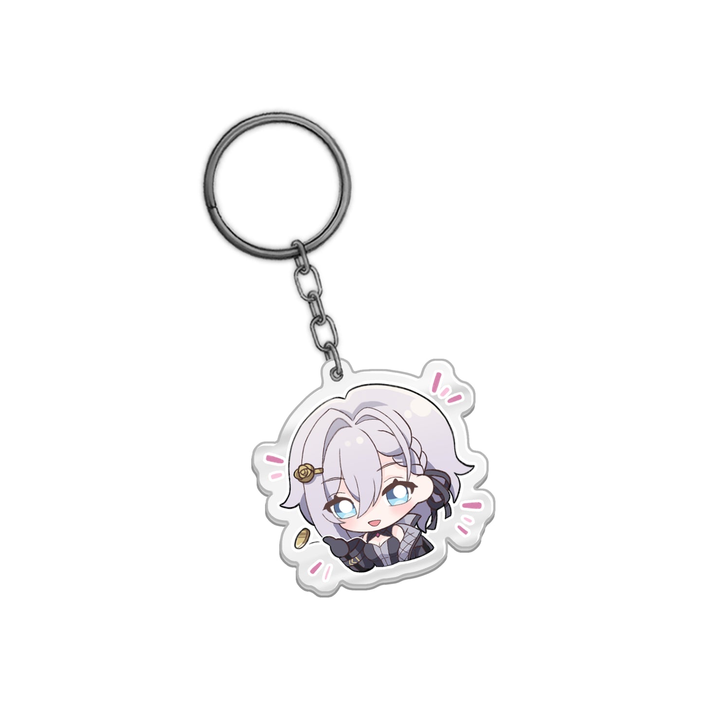 JustAsuraa "Coin Flip" Acrylic Keychain
