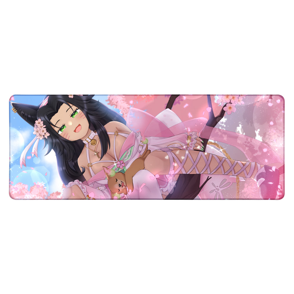 Katsune "Beneath The Blossoms" XL Mousepad
