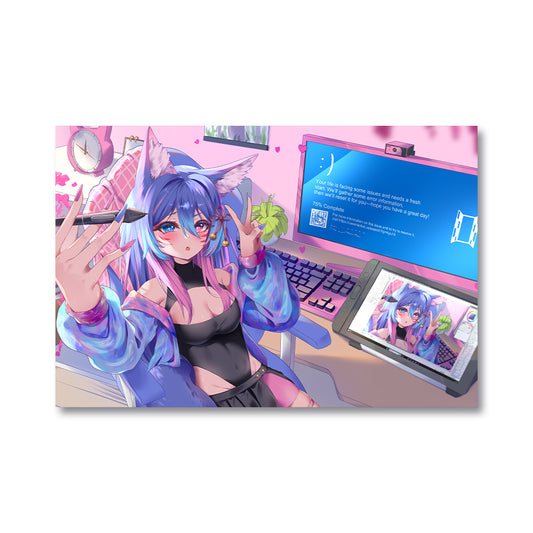 Kii_tsune "Fox Gaming Den" Poster