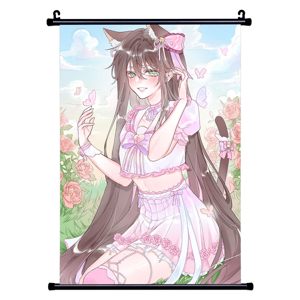 Kiki Asakura "In the Garden" Wall Scroll
